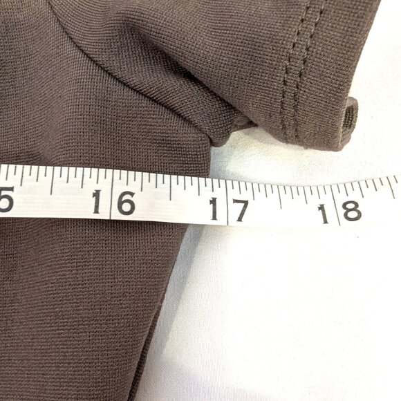 BCBGMAXAZRIA | Brown Denna Faux Suede Corset Style Peplum Top Brown | Size Small - Picture 9 of 11